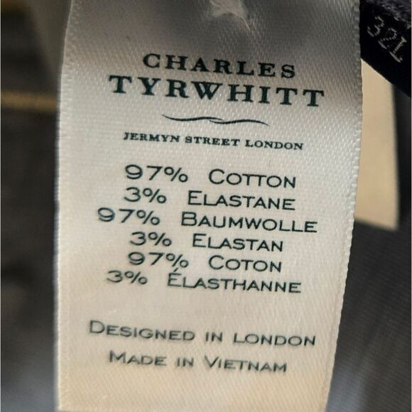 Charles Tyrwhitt slim fit pants light beige size 34x29 short (hemmed) - Picture 8 of 11